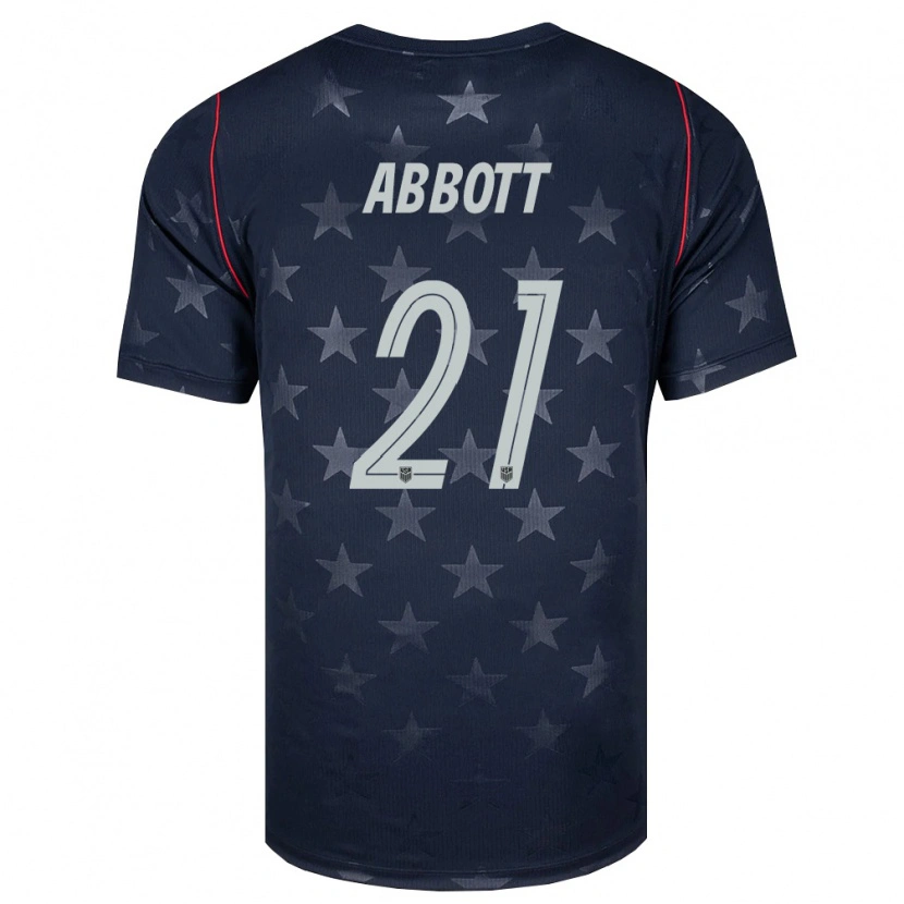 Danxen Kid United States Keller Abbott #21 Black White Red Away Jersey 26-28 T-Shirt
