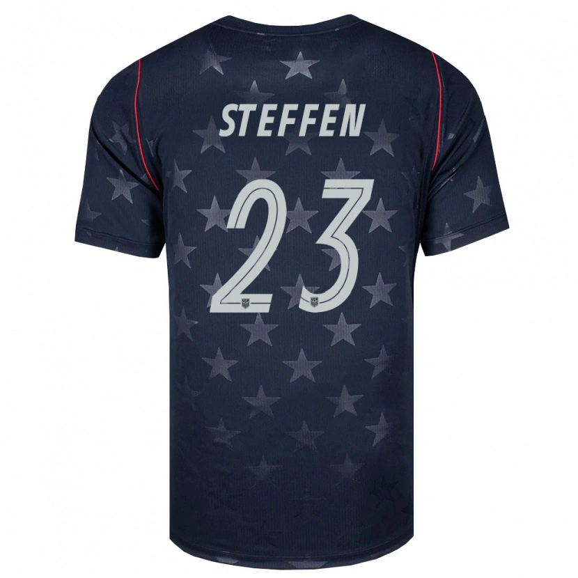 Danxen Kid United States Zack Steffen #23 Black White Red Away Jersey 26-28 T-Shirt