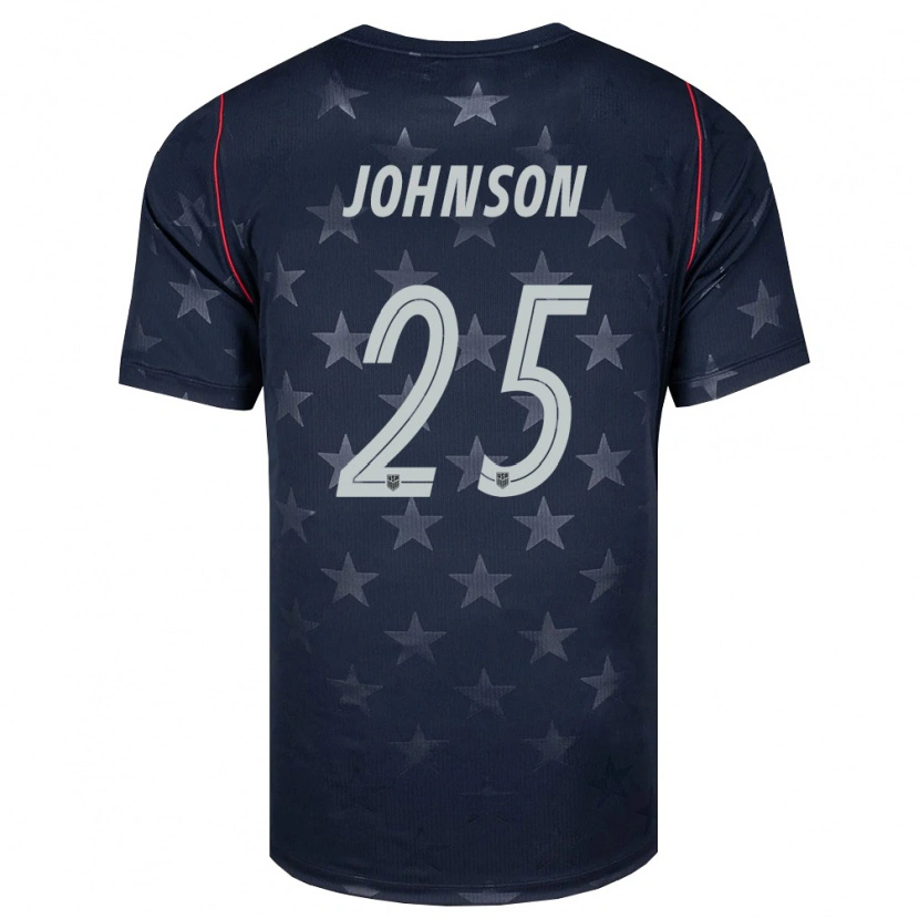 Danxen Kid United States Sean Johnson #25 Black White Red Away Jersey 26-28 T-Shirt