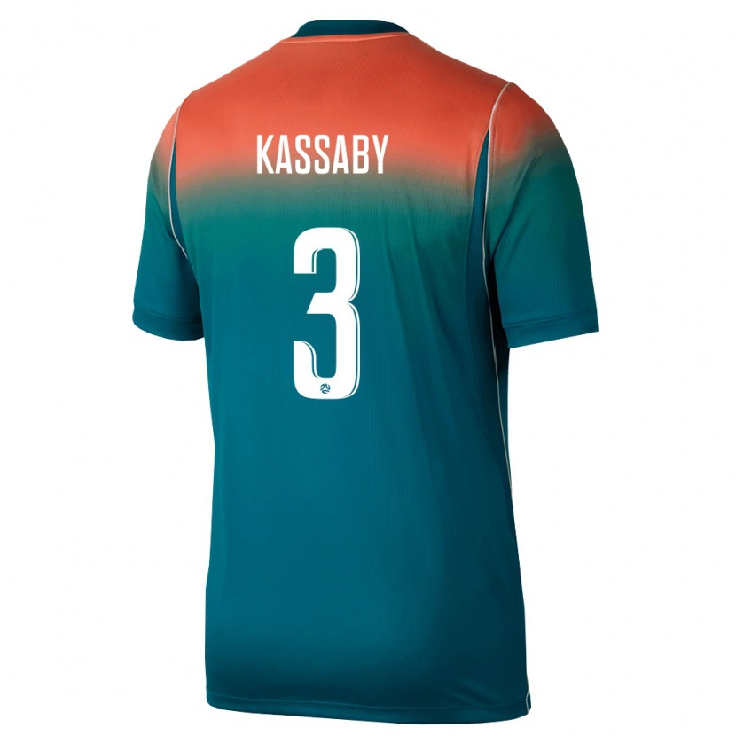 Danxen Kid Australia Zayd Kassaby #3 Green Pink Away Jersey 26-28 T-Shirt