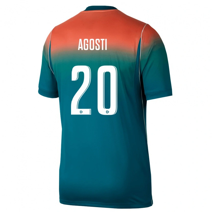 Danxen Kid Australia Louis Agosti #20 Green Pink Away Jersey 26-28 T-Shirt
