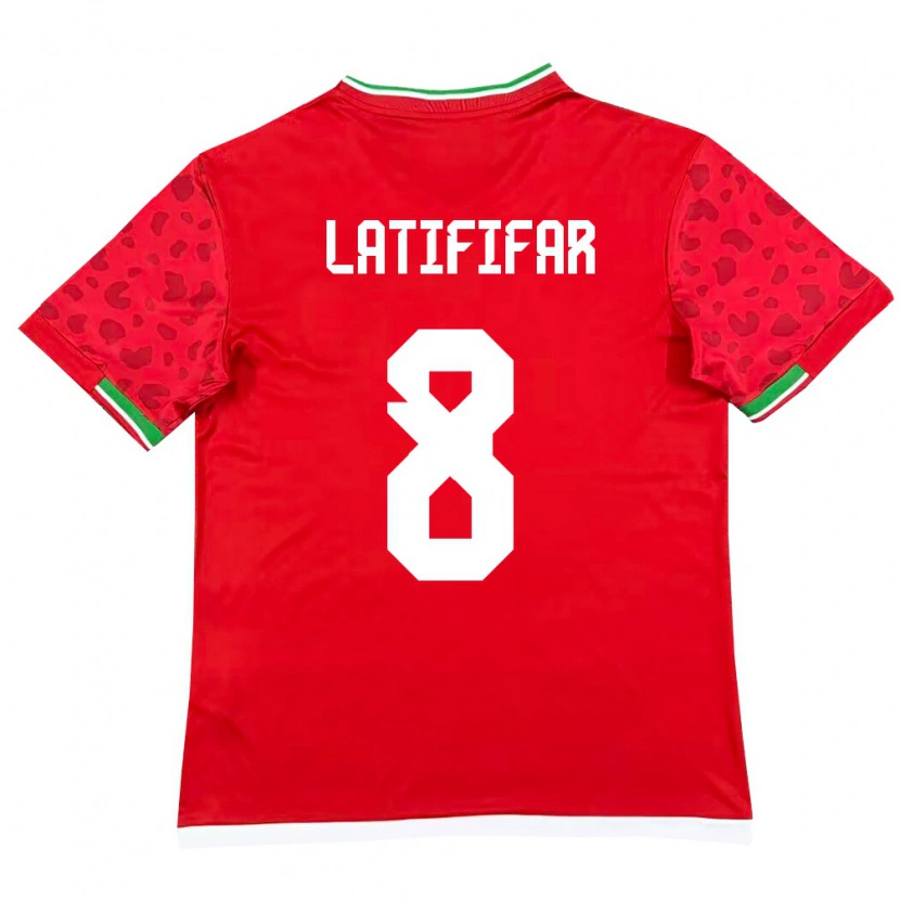 Danxen Kid Iran Pouria Latififar #8 Red White Away Jersey 26-28 T-Shirt