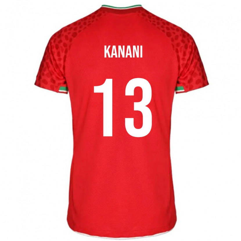 Danxen Kid Iran Hossein Kanani #13 Red White Away Jersey 26-28 T-Shirt