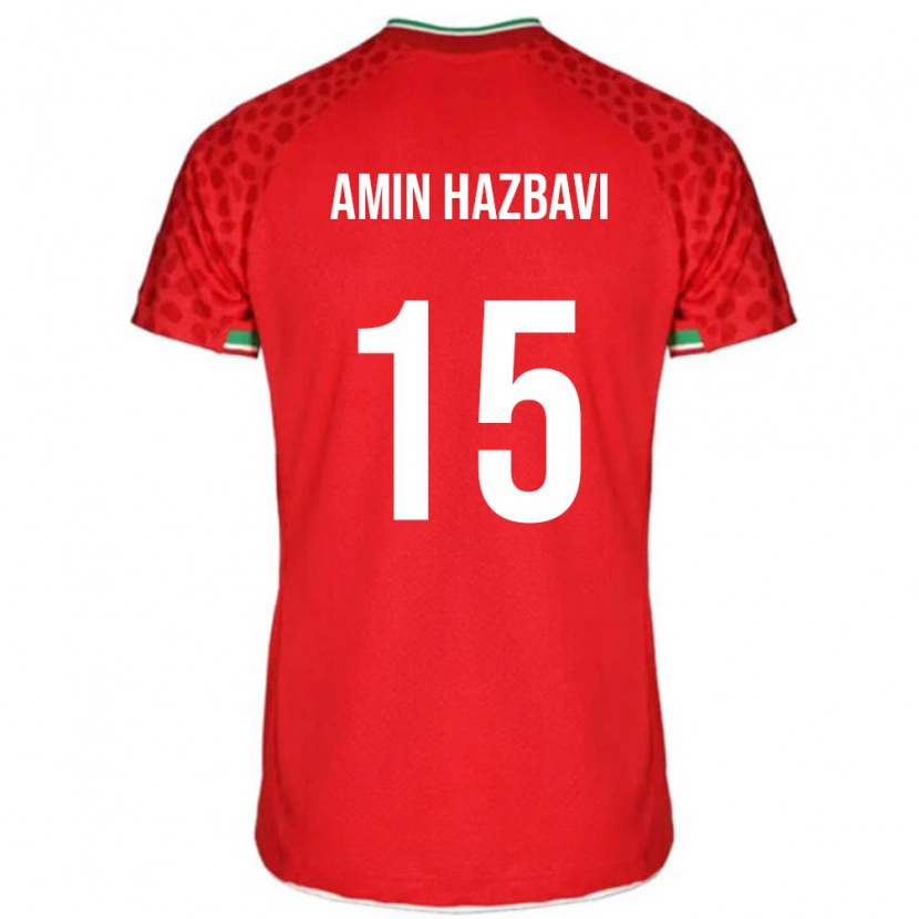 Danxen Kid Iran Mohammadamin Hazbavi #15 Red White Away Jersey 26-28 T-Shirt