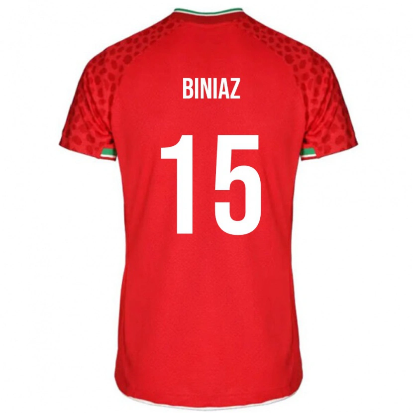 Danxen Kid Iran Mohammad Biniaz #15 Red White Away Jersey 26-28 T-Shirt