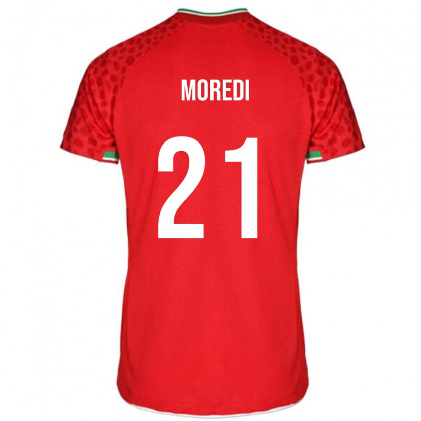 Danxen Kid Iran Abolfazl Moredi #21 Red White Away Jersey 26-28 T-Shirt