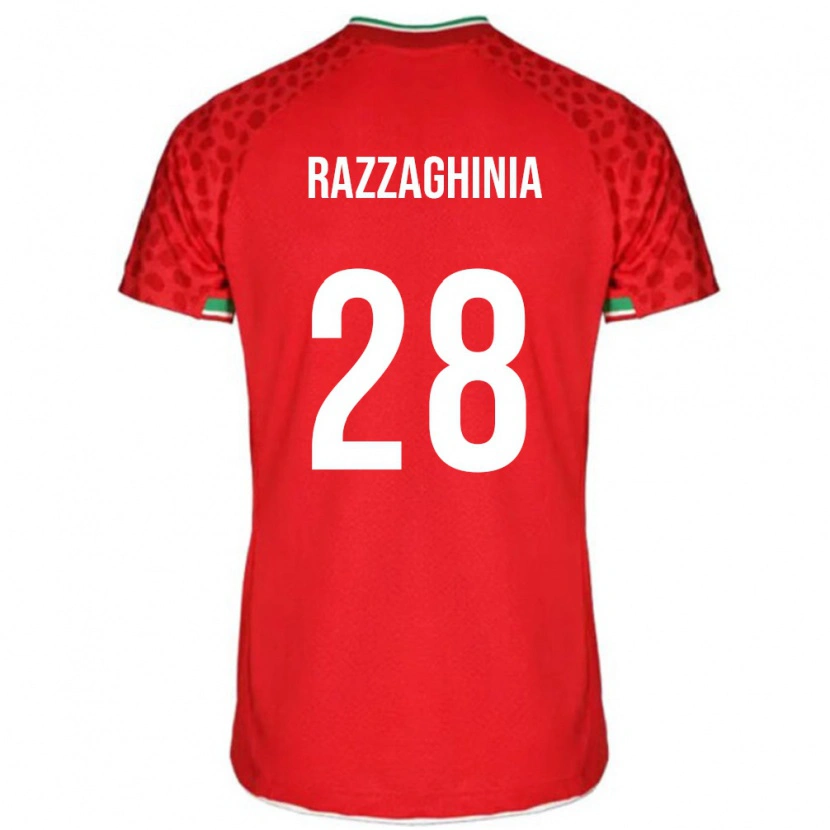 Danxen Kid Iran Amirmohammad Razzaghinia #28 Red White Away Jersey 26-28 T-Shirt