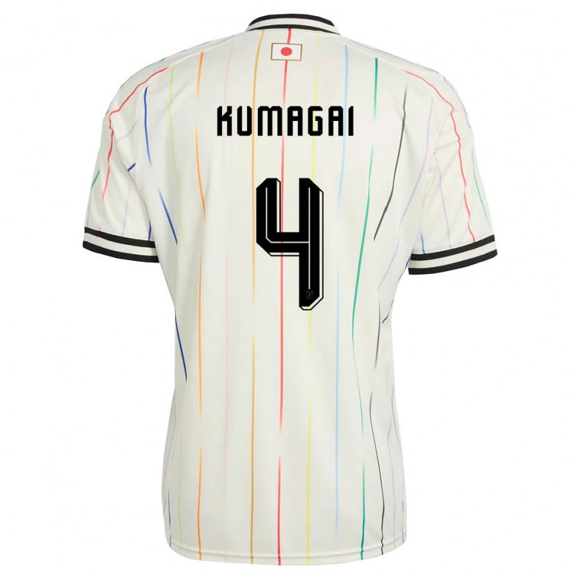 Danxen Kid Japan Saki Kumagai #4 White Black Away Jersey 26-28 T-Shirt
