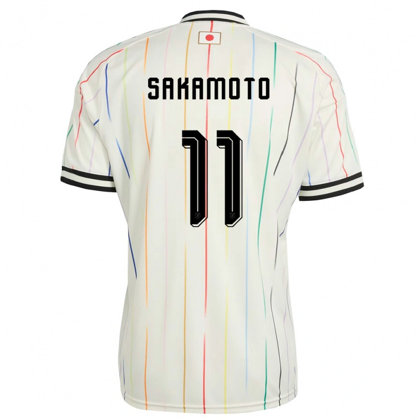 Danxen Kid Japan Isa Sakamoto #11 White Black Away Jersey 26-28 T-Shirt