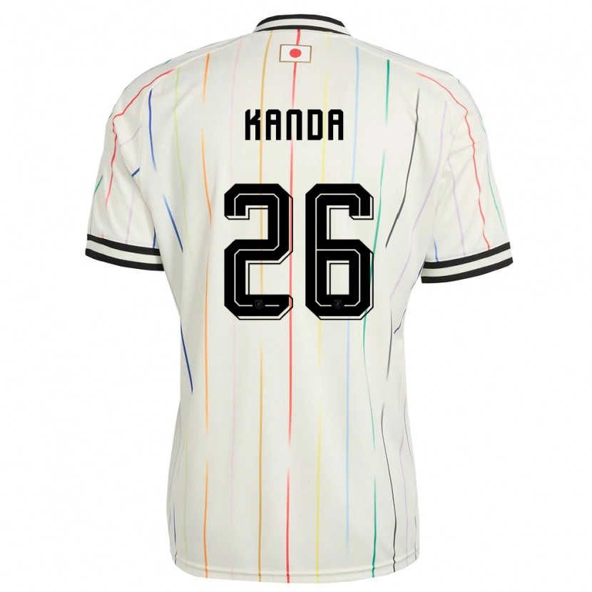 Danxen Kid Japan Hiroto Kanda #26 White Black Away Jersey 26-28 T-Shirt