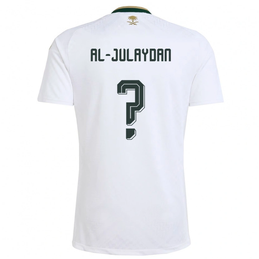 Danxen Kid Saudi Arabia Ahmed Al-Julaydan #0 White Green Gold Away Jersey 26-28 T-Shirt