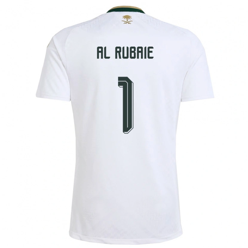 Danxen Kid Saudi Arabia Mohammed Al Rubaie #1 White Green Gold Away Jersey 26-28 T-Shirt