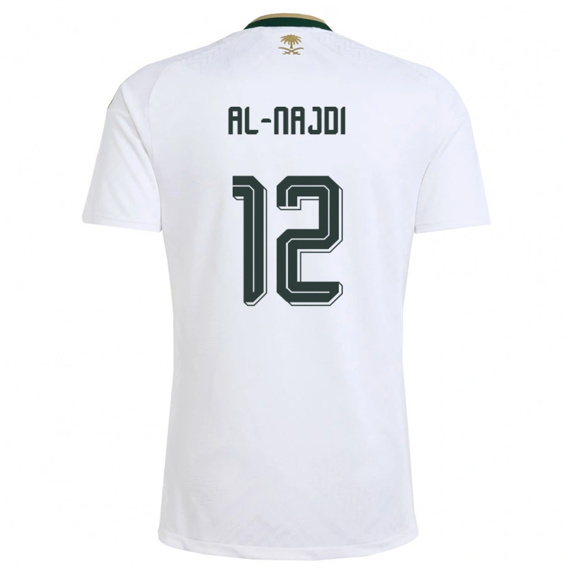 Danxen Kid Saudi Arabia Salem Al-Najdi #12 White Green Gold Away Jersey 26-28 T-Shirt