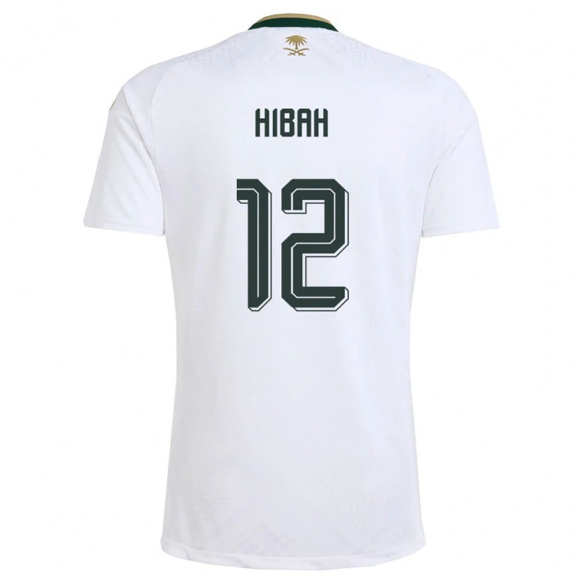 Danxen Kid Saudi Arabia Adel Hibah #12 White Green Gold Away Jersey 26-28 T-Shirt