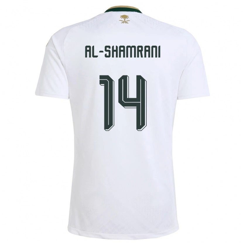 Danxen Kid Saudi Arabia Farhah Al-Shamrani #14 White Green Gold Away Jersey 26-28 T-Shirt