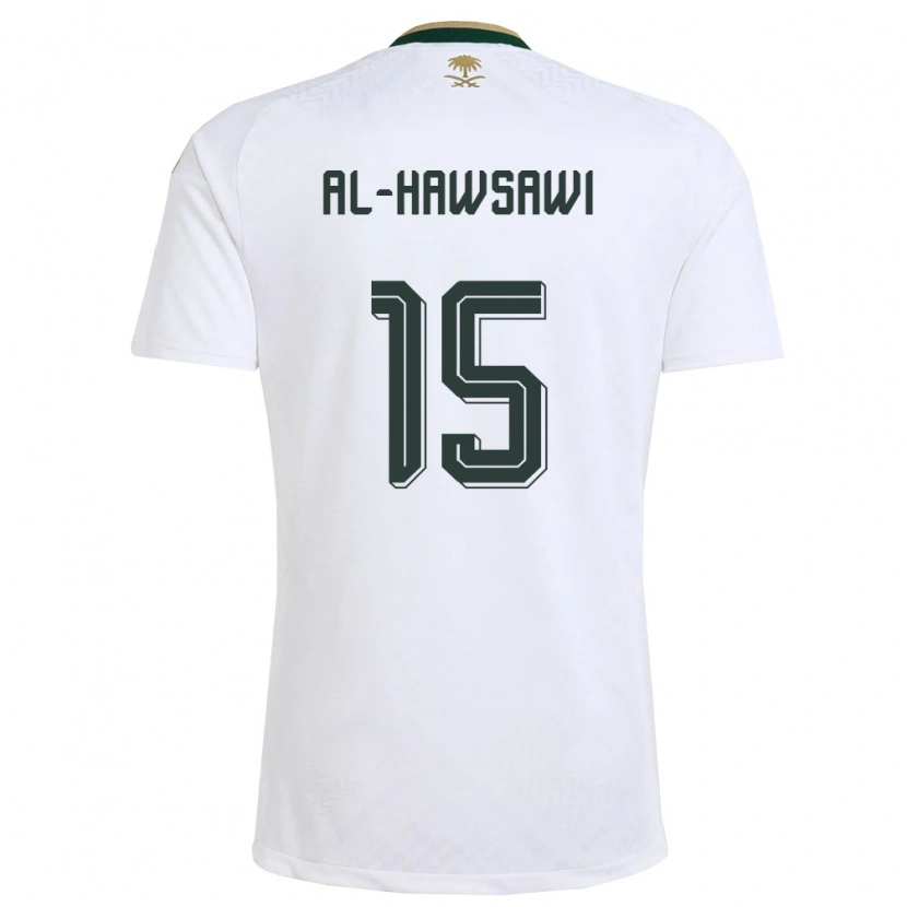 Danxen Kid Saudi Arabia Suhayb Al-Hawsawi #15 White Green Gold Away Jersey 26-28 T-Shirt
