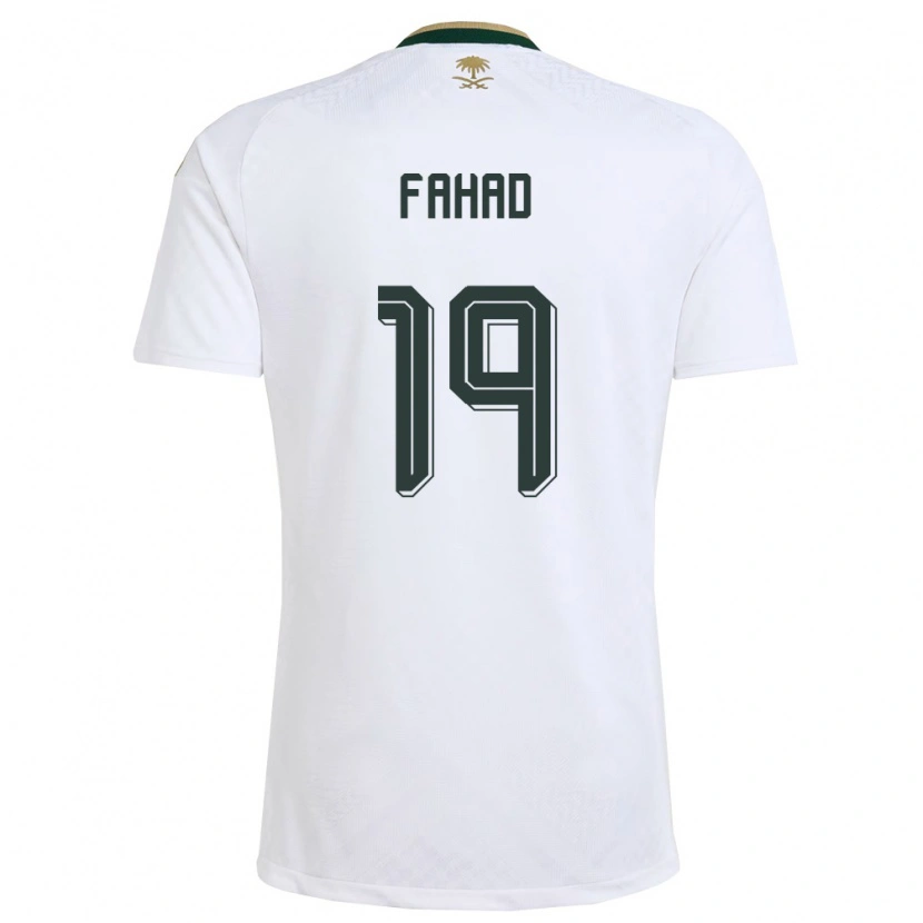 Danxen Kid Saudi Arabia Fahad Al Muwallad #19 White Green Gold Away Jersey 26-28 T-Shirt
