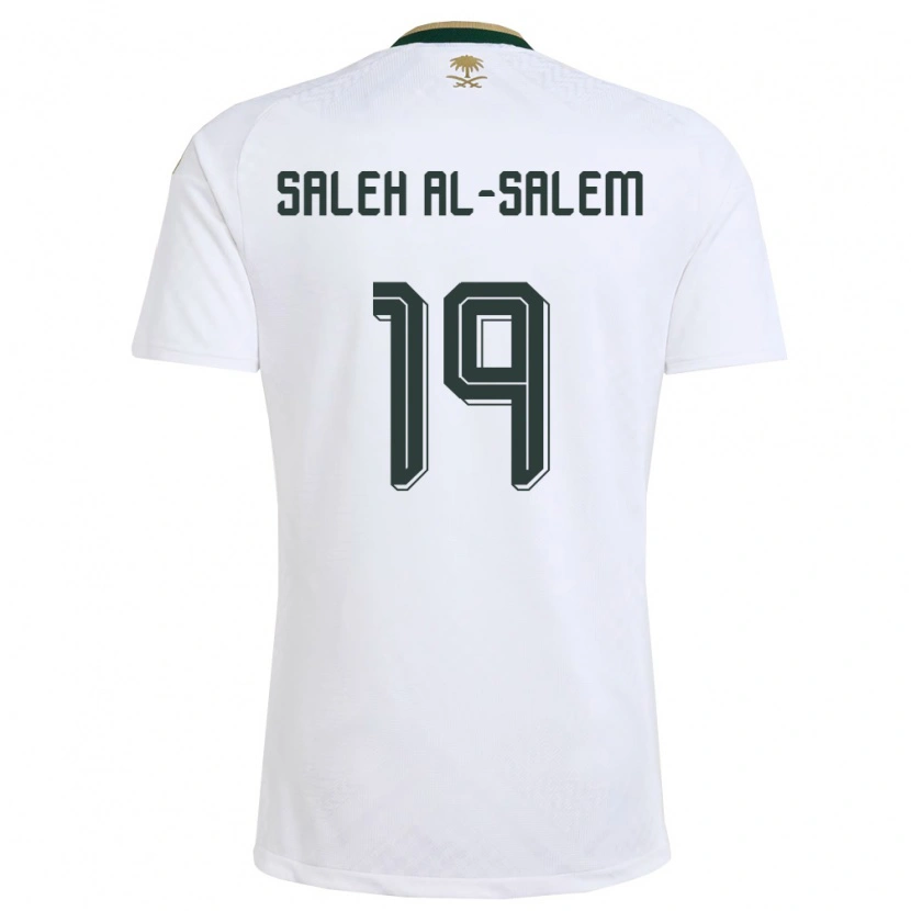 Danxen Kid Saudi Arabia Yousef Saleh Al-Salem #19 White Green Gold Away Jersey 26-28 T-Shirt