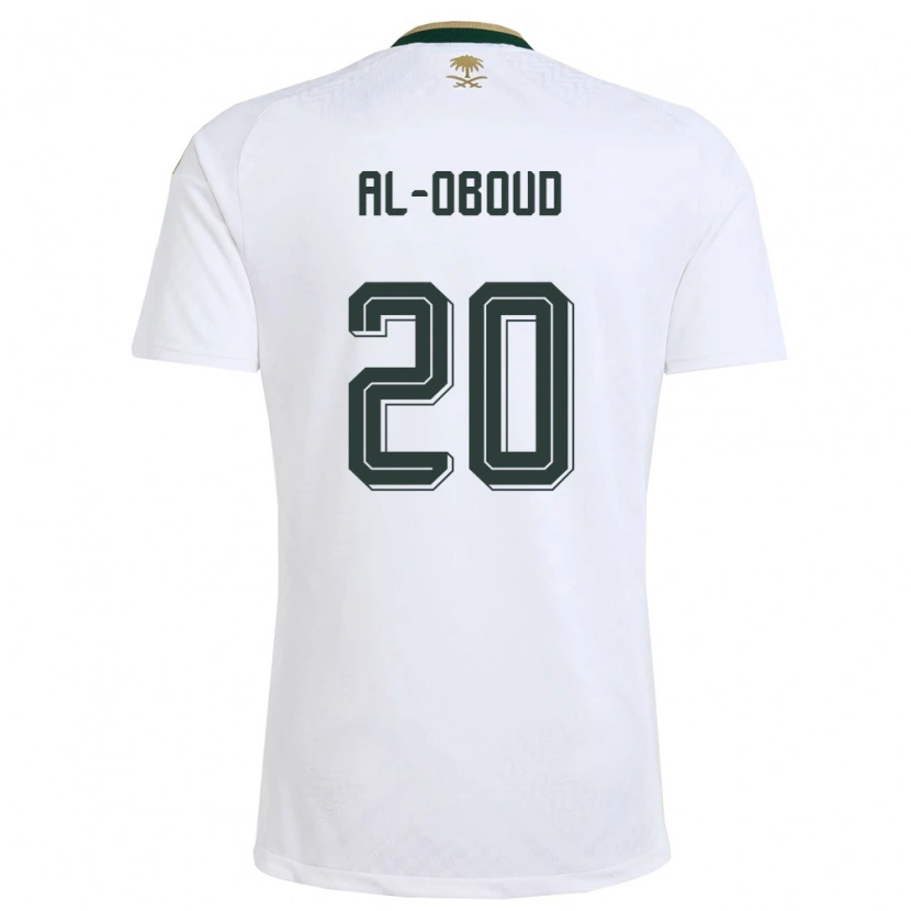 Danxen Kid Saudi Arabia Abdulrahman Al-Oboud #20 White Green Gold Away Jersey 26-28 T-Shirt