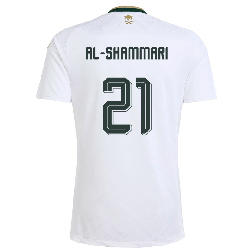 Danxen Kid Saudi Arabia Musaed Al-Shammari #21 White Green Gold Away Jersey 26-28 T-Shirt