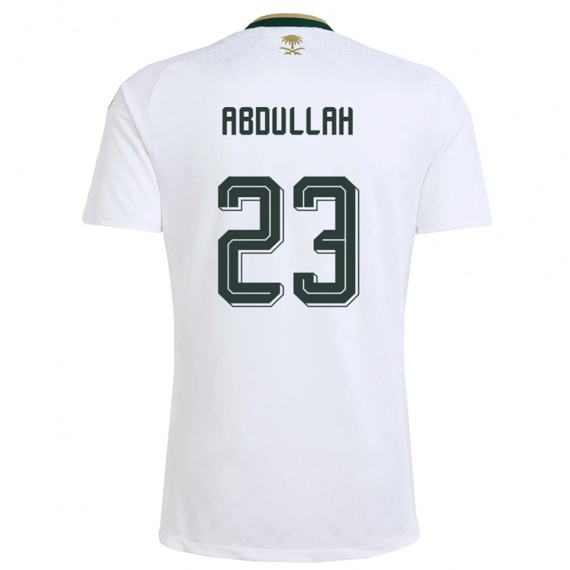 Danxen Kid Saudi Arabia Nawaf Abdullah #23 White Green Gold Away Jersey 26-28 T-Shirt