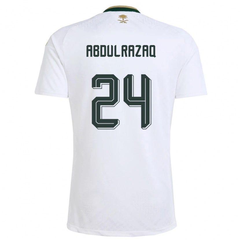 Danxen Kid Saudi Arabia Aseel Abdulrazaq #24 White Green Gold Away Jersey 26-28 T-Shirt