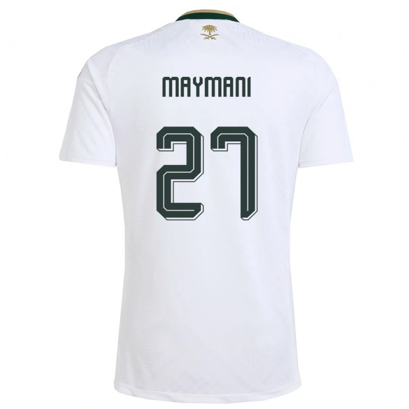 Danxen Kid Saudi Arabia Ammar Maimani #27 White Green Gold Away Jersey 26-28 T-Shirt