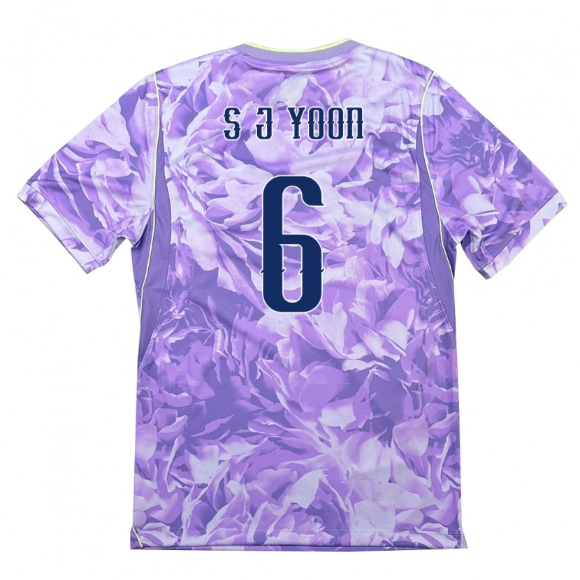 Danxen Kid South Korea Jun-Seo Yoon #6 Purple Green Away Jersey 26-28 T-Shirt