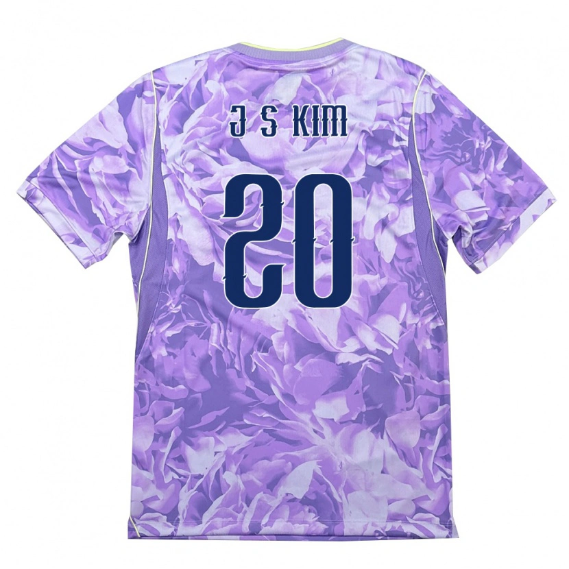 Danxen Kid South Korea Ji-Soo Kim #20 Purple Green Away Jersey 26-28 T-Shirt