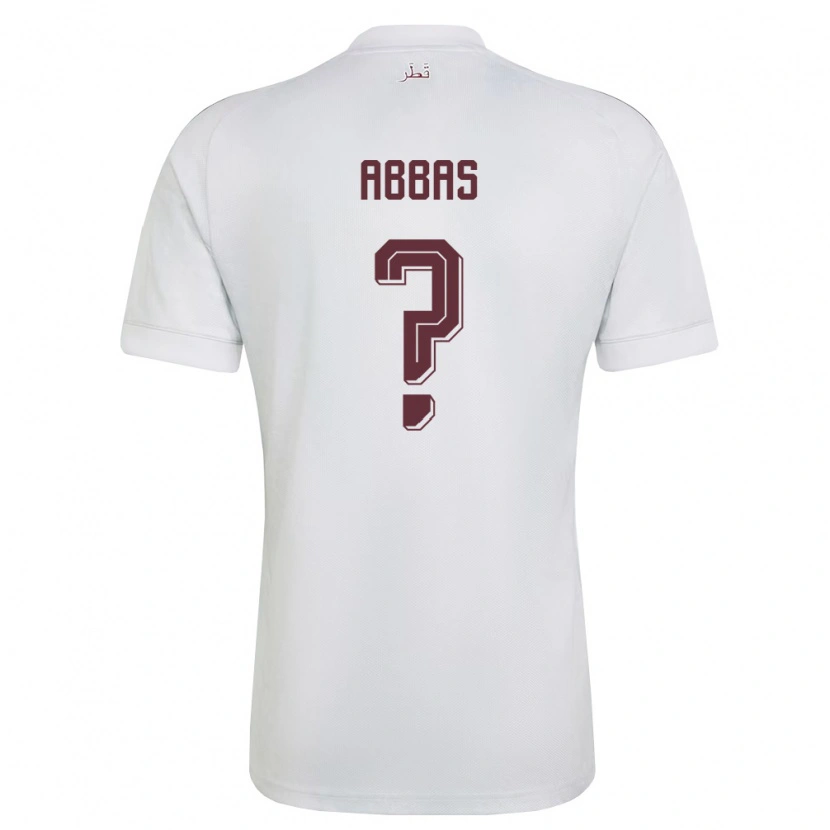 Danxen Kid Qatar Nasser Abbas #0 White Burgundy Away Jersey 26-28 T-Shirt