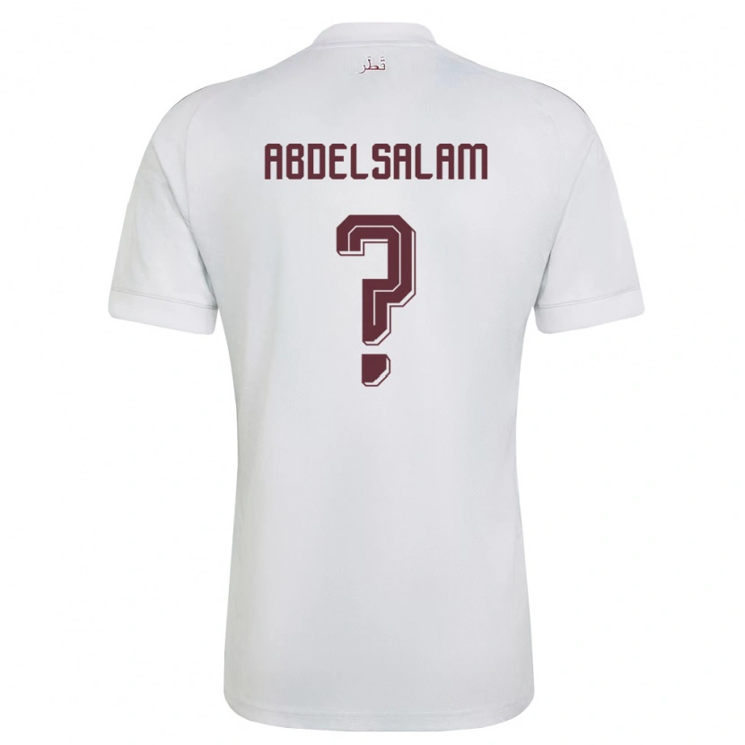 Danxen Kid Qatar Nasser Abdelsalam #0 White Burgundy Away Jersey 26-28 T-Shirt