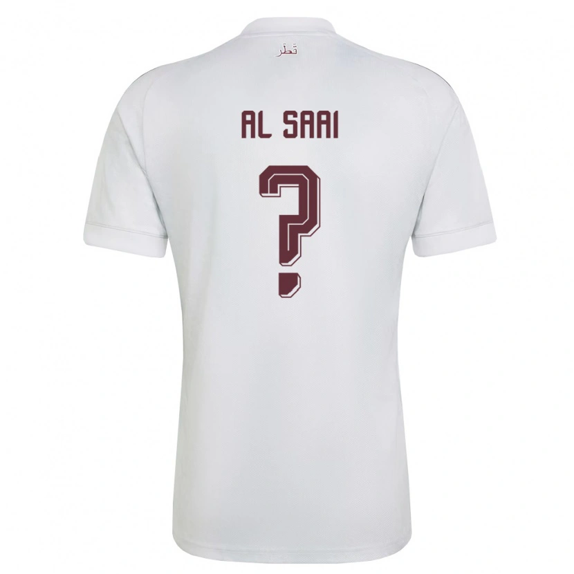Danxen Kid Qatar Abdallah Al Saai #0 White Burgundy Away Jersey 26-28 T-Shirt