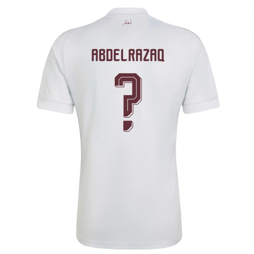 Danxen Kid Qatar Yussef Abdelrazaq #0 White Burgundy Away Jersey 26-28 T-Shirt