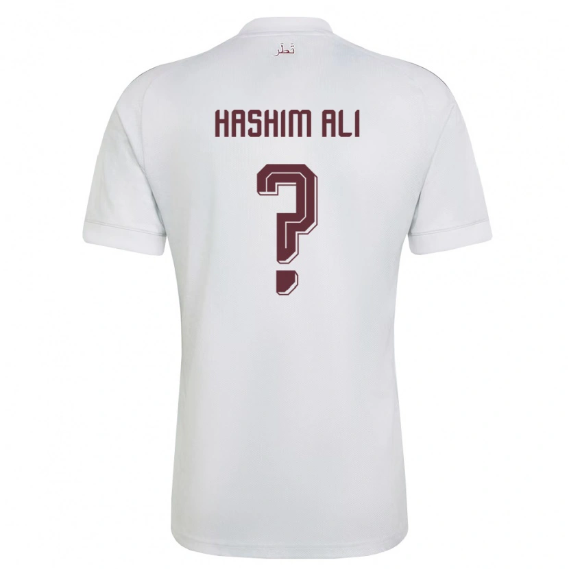 Danxen Kid Qatar Hashim Ali #0 White Burgundy Away Jersey 26-28 T-Shirt
