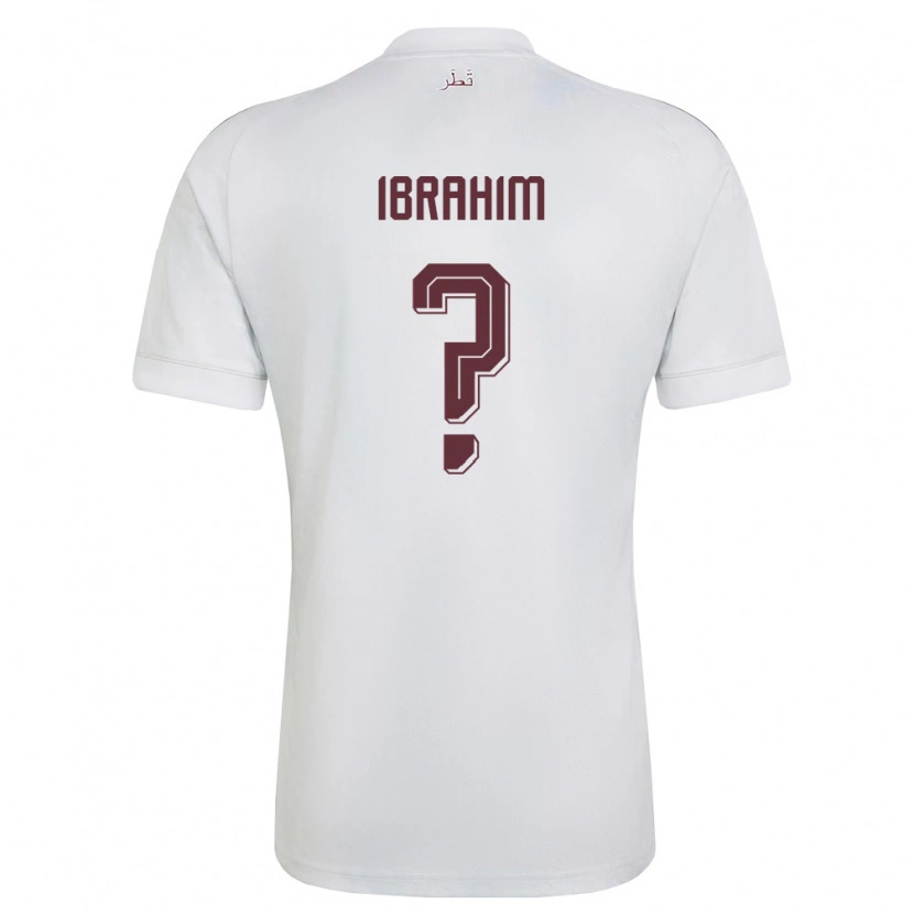Danxen Kid Qatar Abdulrasheed Ibrahim #0 White Burgundy Away Jersey 26-28 T-Shirt