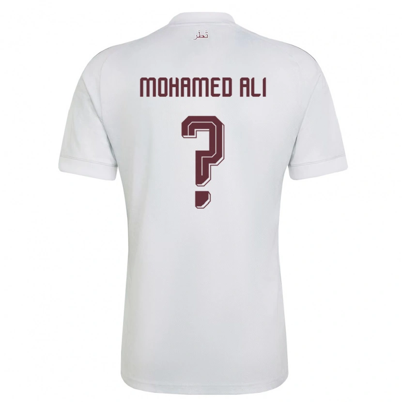 Danxen Kid Qatar Youssef Mohamed Ali #0 White Burgundy Away Jersey 26-28 T-Shirt