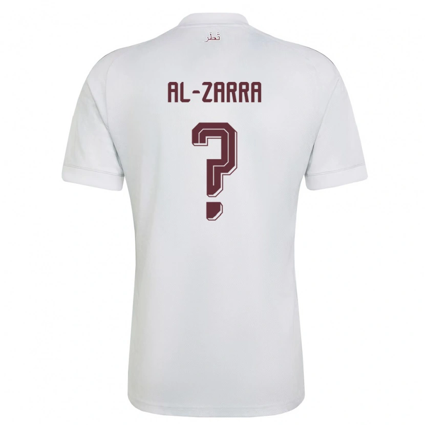 Danxen Kid Qatar Jassim Al-Zarra #0 White Burgundy Away Jersey 26-28 T-Shirt