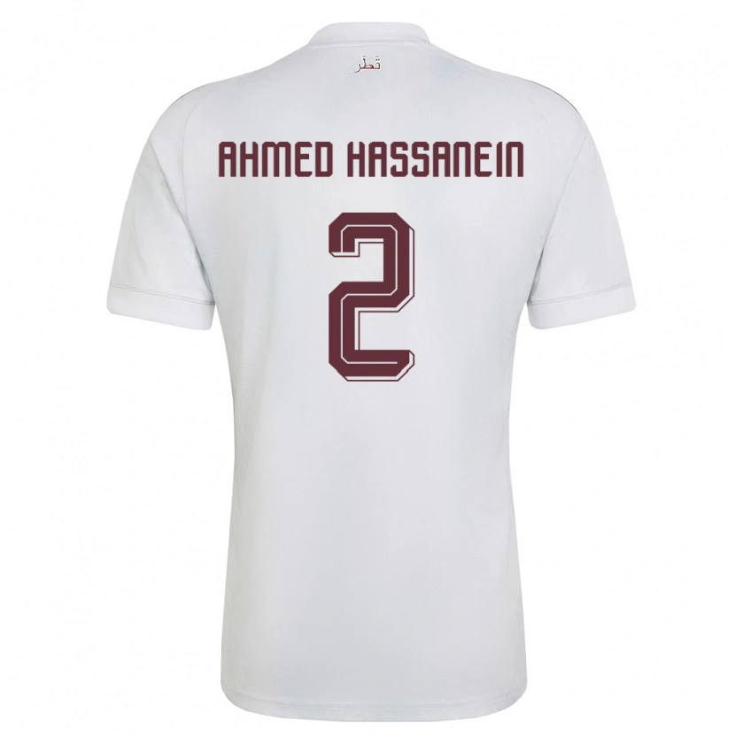 Danxen Kid Qatar Seif Hassanein #2 White Burgundy Away Jersey 26-28 T-Shirt