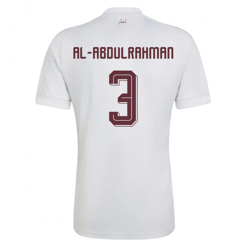 Danxen Kid Qatar Sultan Al-Abdulrahman #3 White Burgundy Away Jersey 26-28 T-Shirt