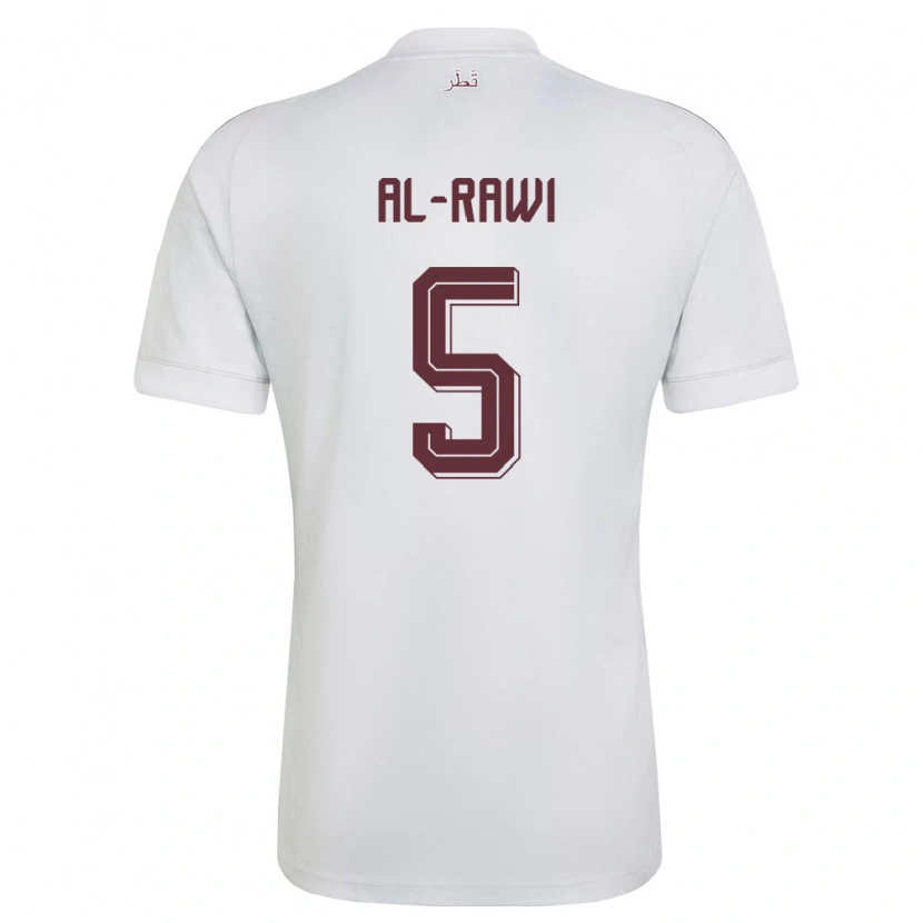 Danxen Kid Qatar Qais Al-Rawi #5 White Burgundy Away Jersey 26-28 T-Shirt