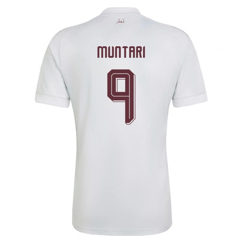 Danxen Kid Qatar Mohammed Muntari #9 White Burgundy Away Jersey 26-28 T-Shirt