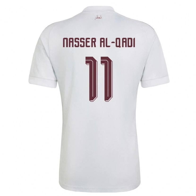 Danxen Kid Qatar Tameem Al-Qadi #11 White Burgundy Away Jersey 26-28 T-Shirt