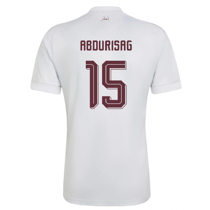 Danxen Kid Qatar Yusuf Abdurisag #15 White Burgundy Away Jersey 26-28 T-Shirt