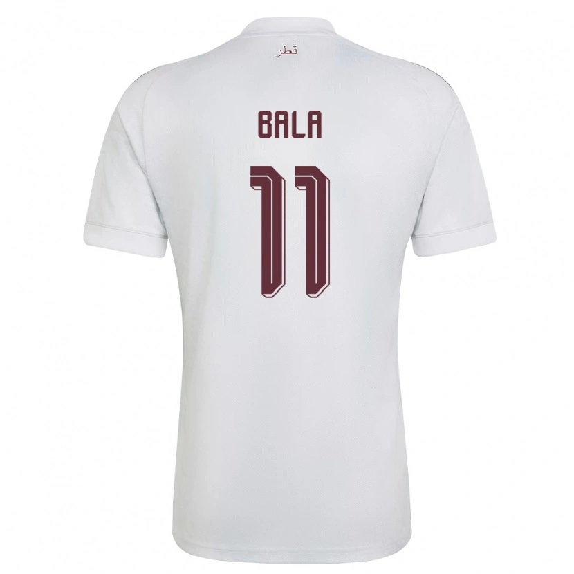 Danxen Kid Qatar Younis Bala #11 White Burgundy Away Jersey 26-28 T-Shirt