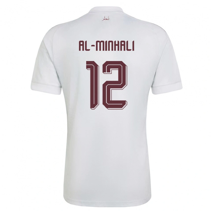 Danxen Kid Qatar Ghanem Al-Minhali #12 White Burgundy Away Jersey 26-28 T-Shirt