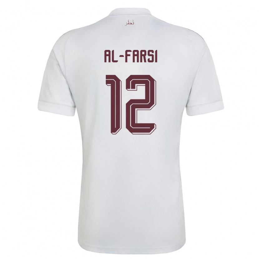 Danxen Kid Qatar Faiz Al-Farsi #12 White Burgundy Away Jersey 26-28 T-Shirt