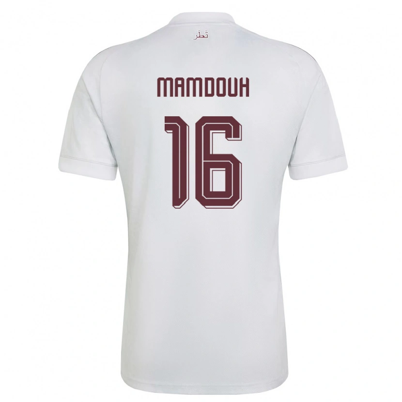 Danxen Kid Qatar Bahaa Mamdouh #16 White Burgundy Away Jersey 26-28 T-Shirt