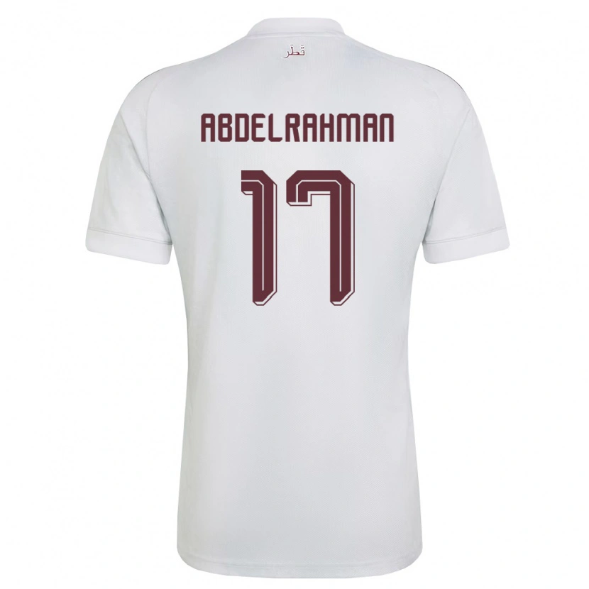 Danxen Kid Qatar Abdelrahman Fahmi Moustafa #17 White Burgundy Away Jersey 26-28 T-Shirt