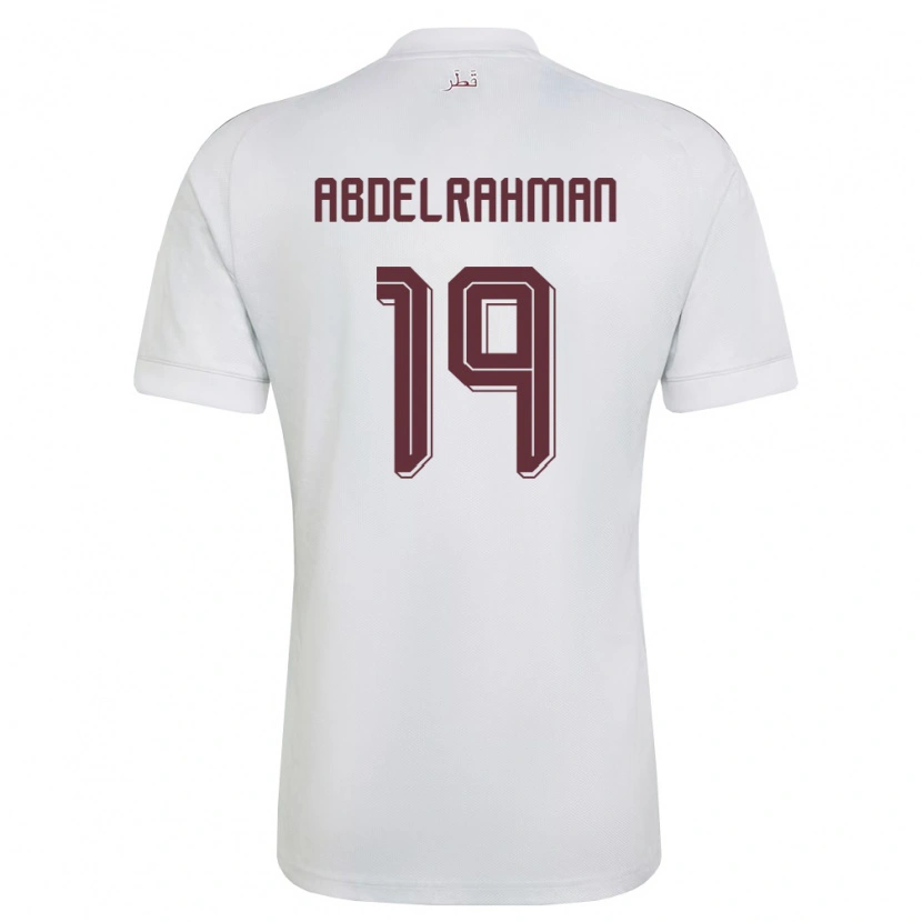 Danxen Kid Qatar Mohammed Abdelrahman #19 White Burgundy Away Jersey 26-28 T-Shirt