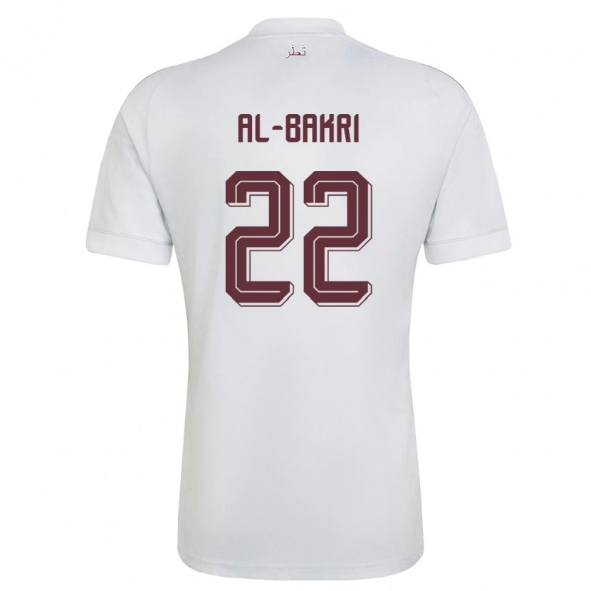 Danxen Kid Qatar Mohamed Al-Bakri #22 White Burgundy Away Jersey 26-28 T-Shirt